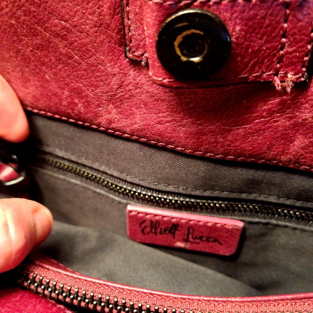 EILLOTT LUCCA GENEVIEVE CABERNET LEATHER PURSE - Picture 5 of 10